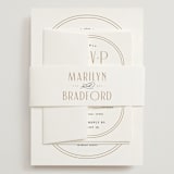 "Encapsulated" - Wedding Invitations in Black Tie by Hooray Creative - Assembled with Belly Band