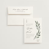 "Pressed Foliage" - Wedding Invitations in Heather by Stacey Meacham - Invitation with Envelope