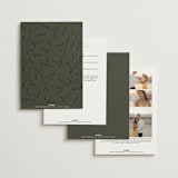 "leafy wreath" - Wedding Invitations in Cotton by Kate Ahn - Back of Card Options