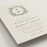 "leafy wreath" - Wedding Invitations in Cotton by Kate Ahn - Detail