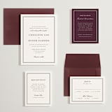 "Engraved names" - Wedding Invitations in Burgundy by Stacey Meacham - Invitation Suite