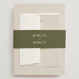 "Eisin" - Wedding Invitations in Vanilla Bean by Pati Cascino - Assembled with Belly Band