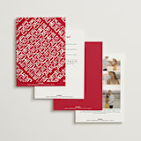 "Double Xi" - Wedding Invitations in Cherry by fatfatin - Back of Card Options