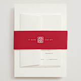 "Double Xi" - Wedding Invitations in Cherry by fatfatin - Assembled with Belly Band