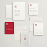 "Double Xi" - Wedding Invitations in Cherry by fatfatin - Invitation Suite