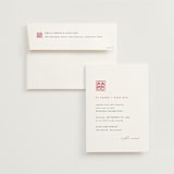 "Double Xi" - Wedding Invitations in Cherry by fatfatin - Invitation with Envelope