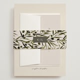 "Tuscan Hill" - Wedding Invitations in Creme by Kate Ahn - Assembled with Belly Band