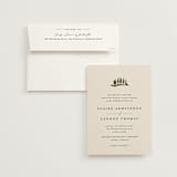 "Tuscan Hill" - Wedding Invitations in Creme by Kate Ahn - Invitation with Envelope