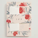 "Orient Garden" - Wedding Invitations in Saffron by Vera Lim - Assembled with Belly Band