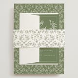 "Vintage Garden" - Wedding Invitations in Forest by Sherley Ferreira - Assembled with Belly Band