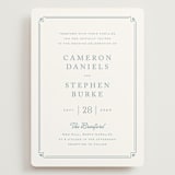 "Fleur Corner" - Wedding Invitations in French Blue by Carolyn MacLaren - Front