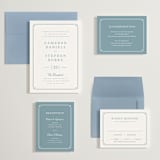 "Fleur Corner" - Wedding Invitations in French Blue by Carolyn MacLaren - Invitation Suite