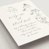 "Sketched Florals" - Wedding Invitations in Storm by Baumbirdy - Detail