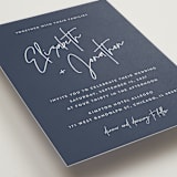 "Marked" - Wedding Invitations in Navy by JoAnn Jinks - Detail