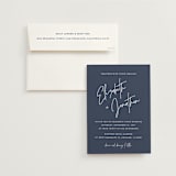 "Marked" - Wedding Invitations in Navy by JoAnn Jinks - Invitation with Envelope