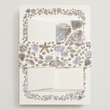 "Rocky Seaside Frame" - Wedding Invitations in Ocean by Shiny Penny Studio - Assembled with Belly Band