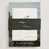 "As if a Dream" - Wedding Invitations in Cloud by Pine Street Creative - Assembled with Belly Band