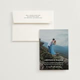 "As if a Dream" - Wedding Invitations in Cloud by Pine Street Creative - Invitation with Envelope