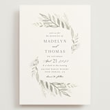 "Sweeping" - Wedding Invitations in Linen by Carolyn Nicks - Front