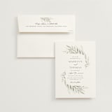 "Sweeping" - Wedding Invitations in Linen by Carolyn Nicks - Invitation with Envelope