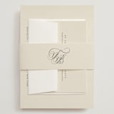 "Wonderful Tonight" - Wedding Invitations in Oreo Creme by Design Lotus - Assembled with Belly Band