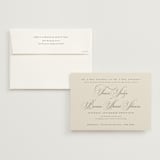 "Wonderful Tonight" - Wedding Invitations in Oreo Creme by Design Lotus - Invitation with Envelope