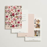 "Indian floral chintz lush" - Wedding Invitations in Ivory by Caroline Bonne Muller - Back of Card Options