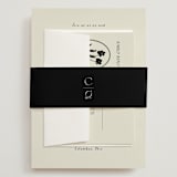 "la graine" - Wedding Invitations in Onyx by Alaina Cherup - Assembled with Belly Band