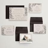 "etched floral" - Wedding Invitations in Stone by Phrosné Barwood - Invitation Suite
