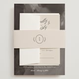 "Vintage Romance" - Wedding Invitations in Ivory by Paper Raven Co. - Assembled with Belly Band