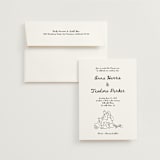 "Amore Mio" - Wedding Invitations in Nero by Helena Vitto - Invitation with Envelope