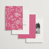 "The Emma" - Wedding Invitations in Flamingo by Kristie Kern - Back of Card Options