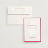 "The Emma" - Wedding Invitations in Flamingo by Kristie Kern - Invitation with Envelope