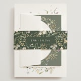"Aster" - Wedding Invitations in Garden by Itsy Belle Studio - Assembled with Belly Band