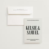 "Flynn" - Wedding Invitations in Ash by Kelly Watkins - Invitation with Envelope