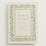 "Framed Floral" - Wedding Invitations in Mustard by Baumbirdy - Front
