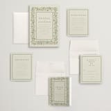 "Framed Floral" - Wedding Invitations in Mustard by Baumbirdy - Invitation Suite