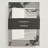 "marbled agate" - Wedding Invitations in Iron by Kimberley Henze - Assembled with Belly Band