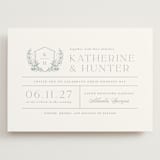 "Modern Crest" - Wedding Invitations in Sea by Kristen Smith - Front