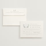 "Modern Crest" - Wedding Invitations in Sea by Kristen Smith - Invitation with Envelope
