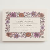 "Fleur" - Wedding Invitations in Sangria by Jen Owens - Front