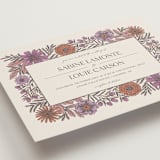 "Fleur" - Wedding Invitations in Sangria by Jen Owens - Detail