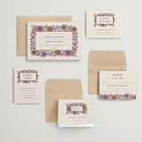 "Fleur" - Wedding Invitations in Sangria by Jen Owens - Invitation Suite