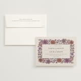 "Fleur" - Wedding Invitations in Sangria by Jen Owens - Invitation with Envelope