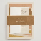 "Rustic Union" - Wedding Invitations in Sunset by Michelle Taylor - Assembled with Belly Band