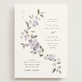 "Sweeping Vine" - Wedding Invitations in Periwinkle by Itsy Belle Studio - Front