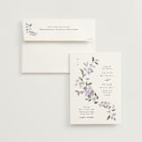"Sweeping Vine" - Wedding Invitations in Periwinkle by Itsy Belle Studio - Invitation with Envelope