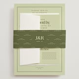 "News!" - Wedding Invitations in Kiwi by Claudia Orengo - Assembled with Belly Band