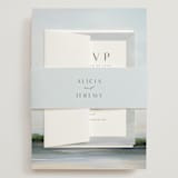 "Calm Water" - Wedding Invitations in Sky by Nicole Walsh - Assembled with Belly Band