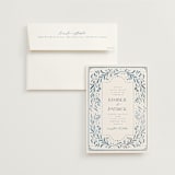 "Porcelain" - Wedding Invitations in Delft Blue by Ashley DeMeyere - Invitation with Envelope